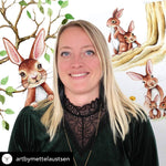 Indlæs billede til gallerivisning Art by Mette Laustsen akvarelmaler, dansk kunstner maler stamtræ
