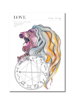 Indlæs billede til gallerivisning Løvens horoskop og sternetegn som personlig plakat
