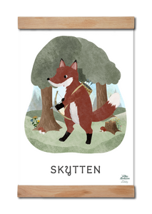 Skytten på plakat til børneværelset. Skytten er tegnet af Willero for Evrlily.