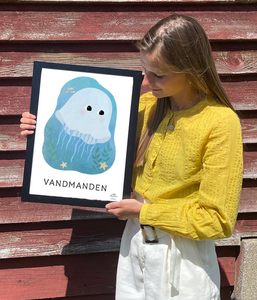 Stjernetegnsplakat til børn med vandmanden, tegnet af willero illustration for Everlily