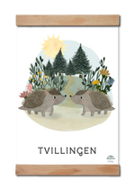 Indlæs billede til gallerivisning Stjernetegn plakat med tvillingen til børn. personlig gaveide og plakat til børneværelset med tvillingen.
