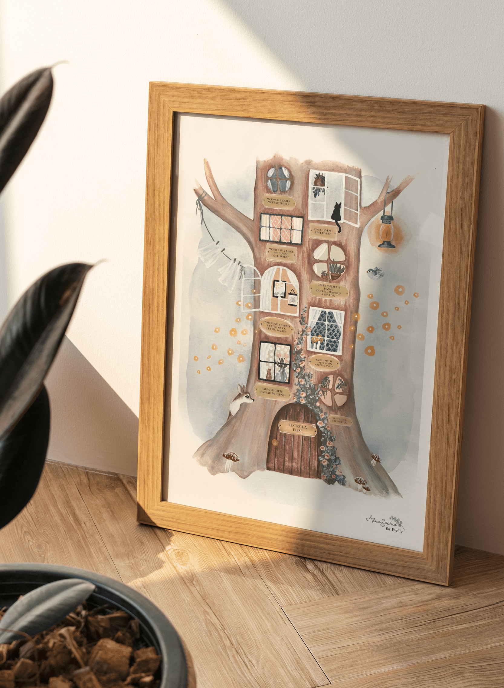 Stamtræ som kunstplakat